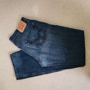 LEVI'S Men's Slim Straight 514 Blue Jeans Dark Wash